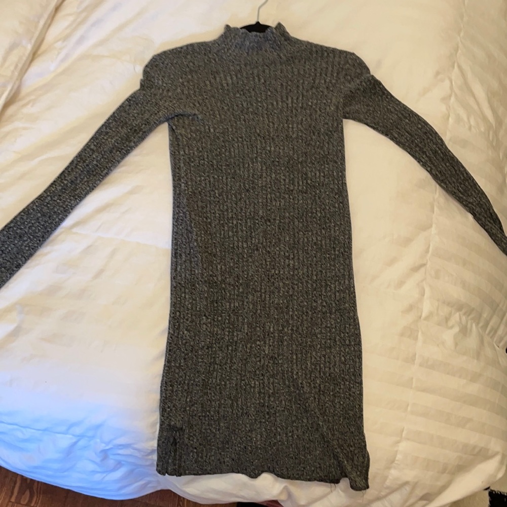 Cute grey turtleneck dress